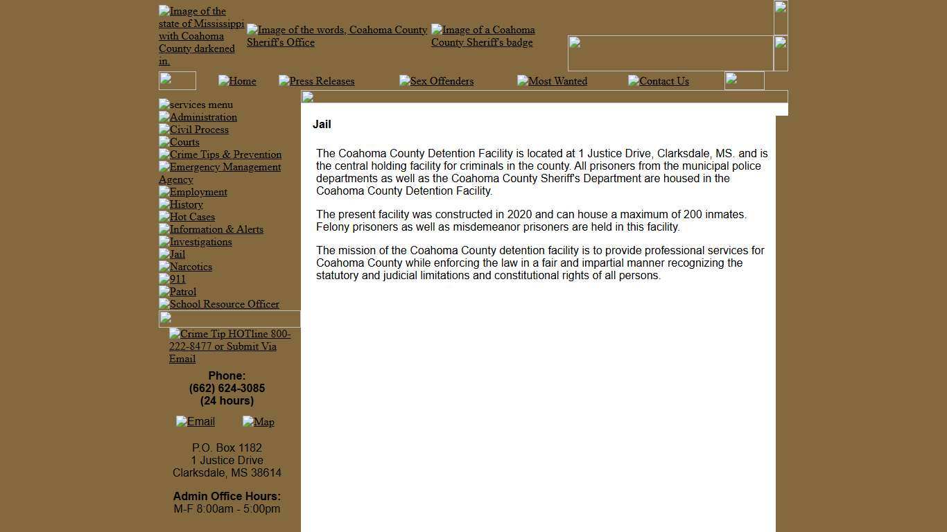 Jail - Coahoma County Sheriff MS